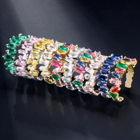 cz engagement handmade rainbow rings for women finger gold silver plated accessories wedding band fashion jewelry high quality