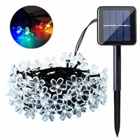 solar string christmas lights outdoor 23ft 22m waterproof flower garden blossom lighting party home decoration