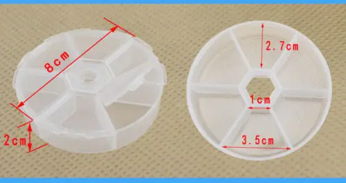 6 сетки Портативный пластиковые мини ящик для хранения ванной комнаты ювелирные изделия из бисера винт