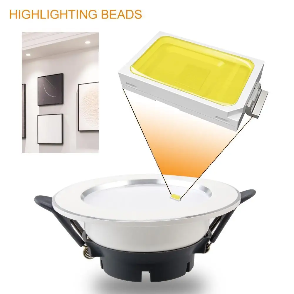 

6 X 3000K/5000K 10W LED Ceiling Recessed Downlight For Living Room Kitchen Indoor SMD 6 Pcs LED Light 3000K Warm Light