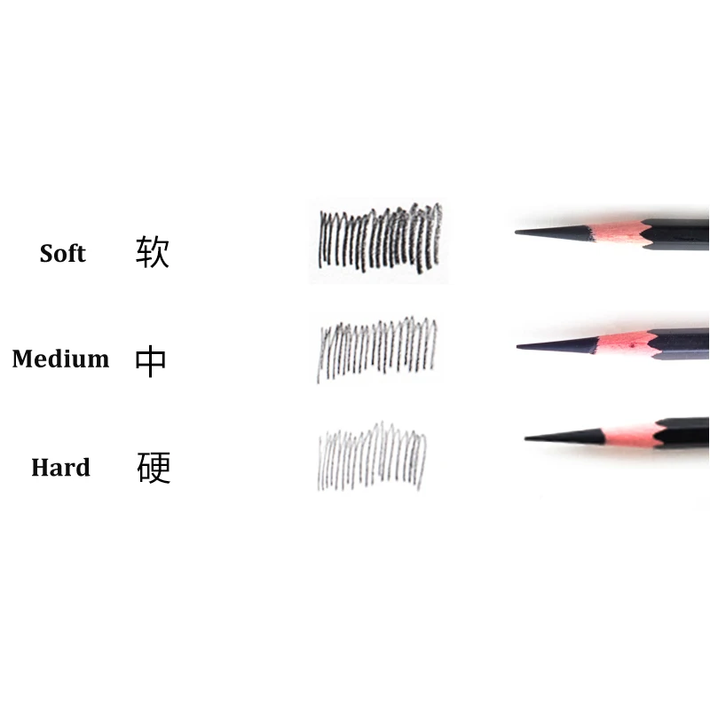 Maries 12 шт. Набор деревянных карандашей с древесным углем мягкий нейтральный