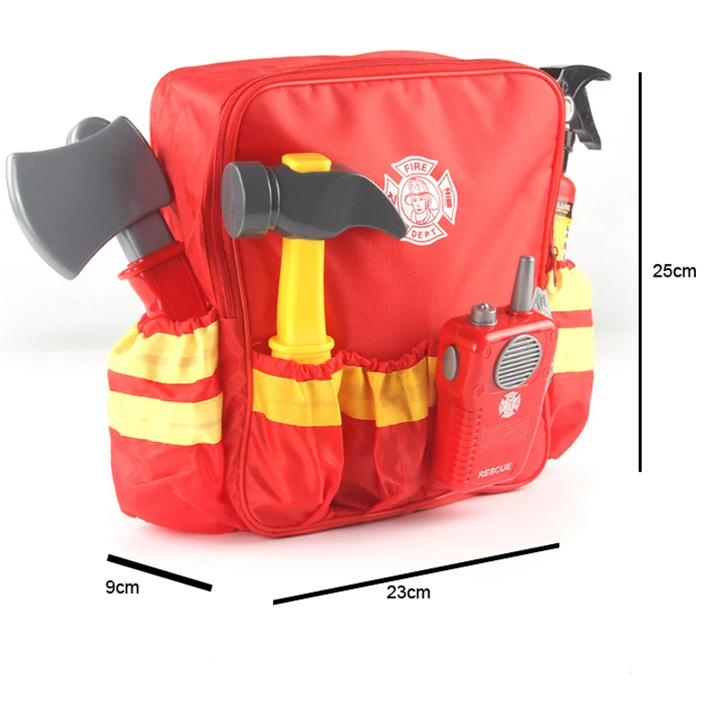

Kids Cosplay Costumes Carnival Party Firefighter Bags 6Pcs Toys Role-Playing Birthday Gift Children Suit Boy Girl Performance