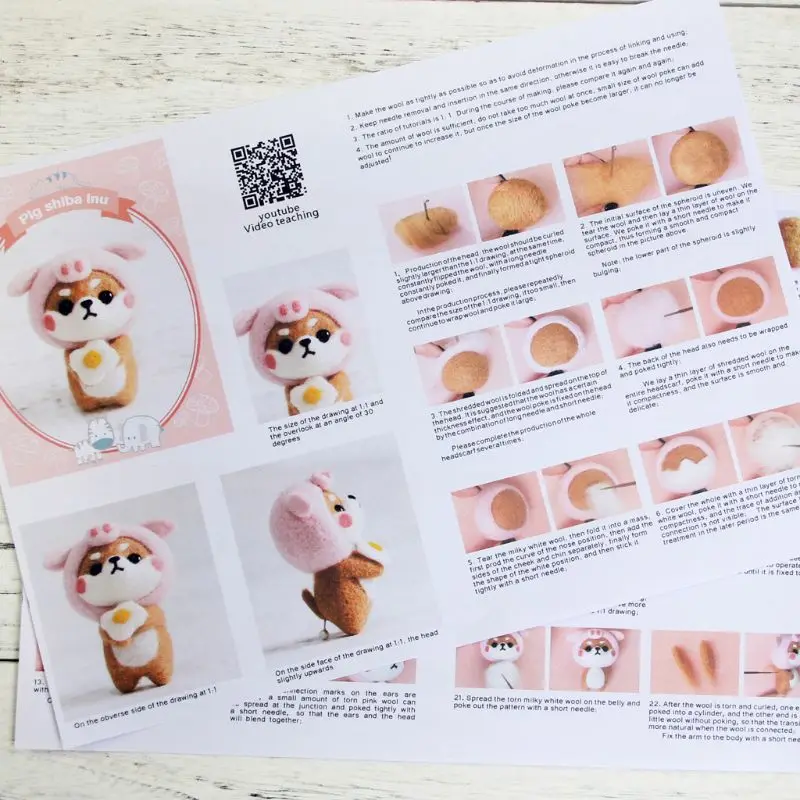 Свинья кролик носки с изображением куклы Клубнички из шерстяного войлока