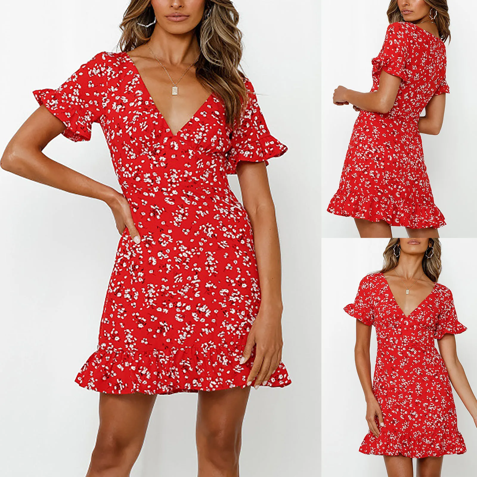 

2021 summer short sleeve women's dress new print Pullover temperament casual Skirt Girls Series платье рубашка женская SAGACE