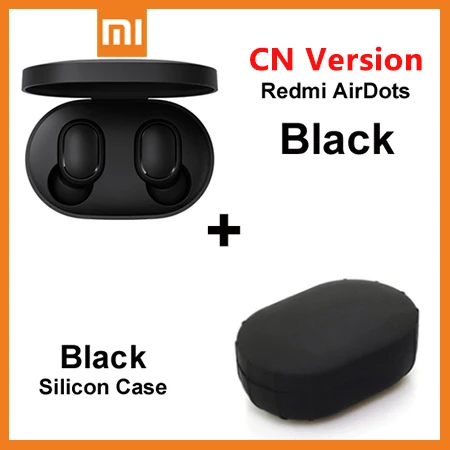 Xiaomi Redmi Airdots TWS беспроводные Bluetooth наушники стерео бас гарнитура с микрофоном голосовой помощник управление AI - Цвет: CN Add 1 Case