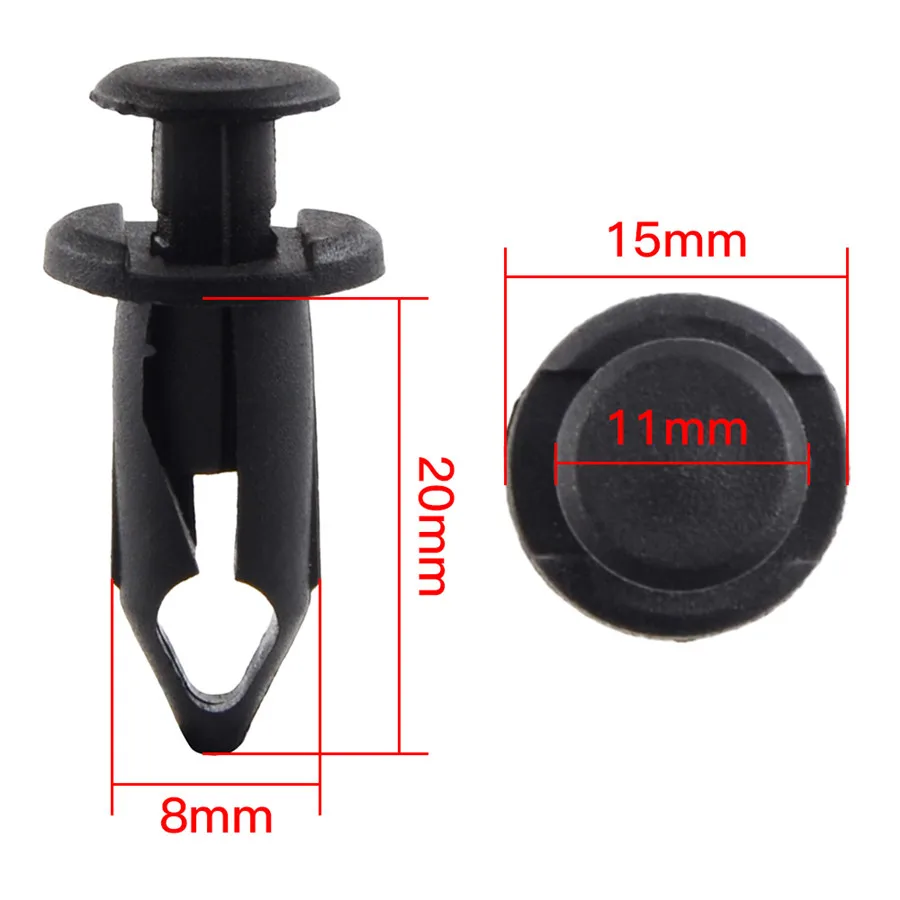

200pcs/lot 8mm Rivet Fairing Body Trim Panel Fastener Screw Clips Plug Kit For Polaris Sportsman 550 850 XP Rangers Universal