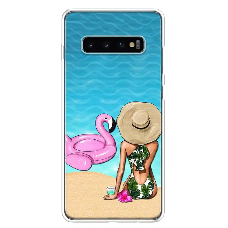 summer beach wave sea Phone Case For Samsung Galaxy A50 A70 A30 A40 A20E A10S Note 20 Ultra 10 Lite 8 9 A6 A7 A8 A9 Plus + Shell images - 2