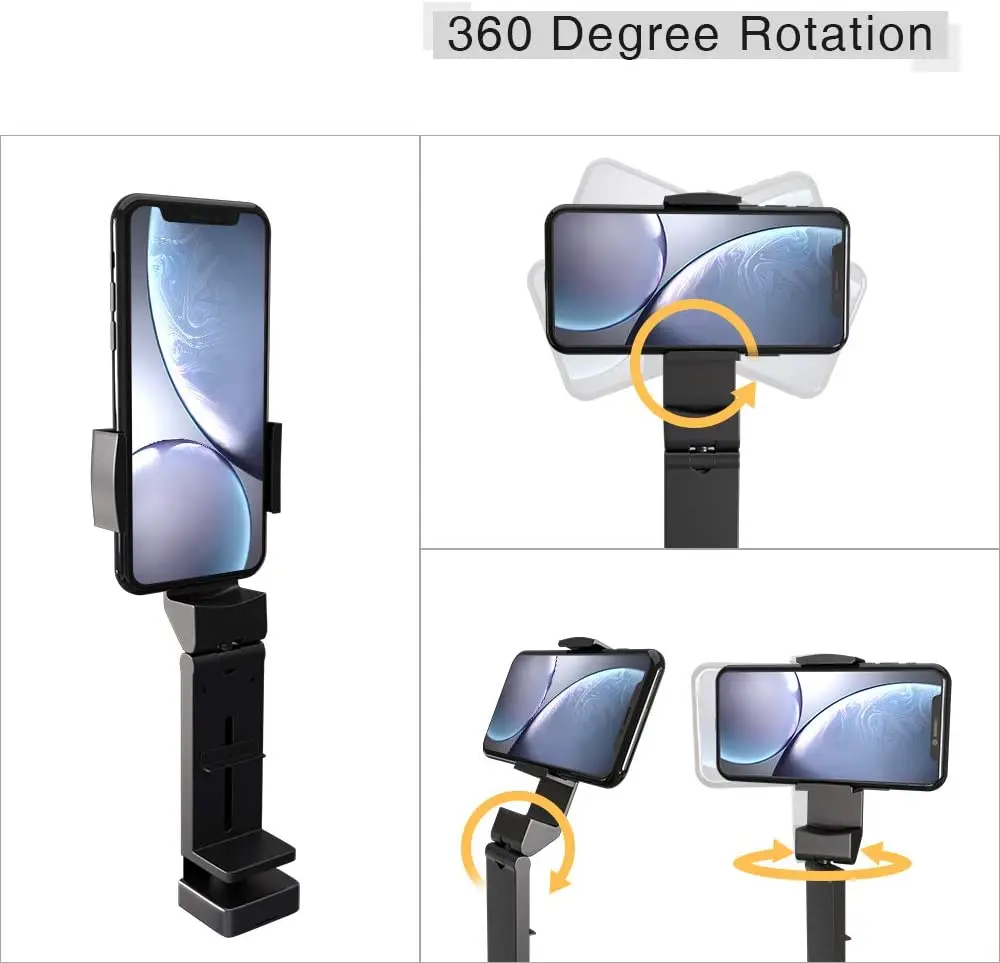 xmxczkj mobile phone stand adjustable portable bracket rotatable 360 for desk bed kitchen cabinet airplane black free global shipping