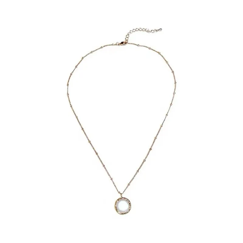 

2021 baroque pearl necklace geometric round brand Korean style simple French court style necklace
