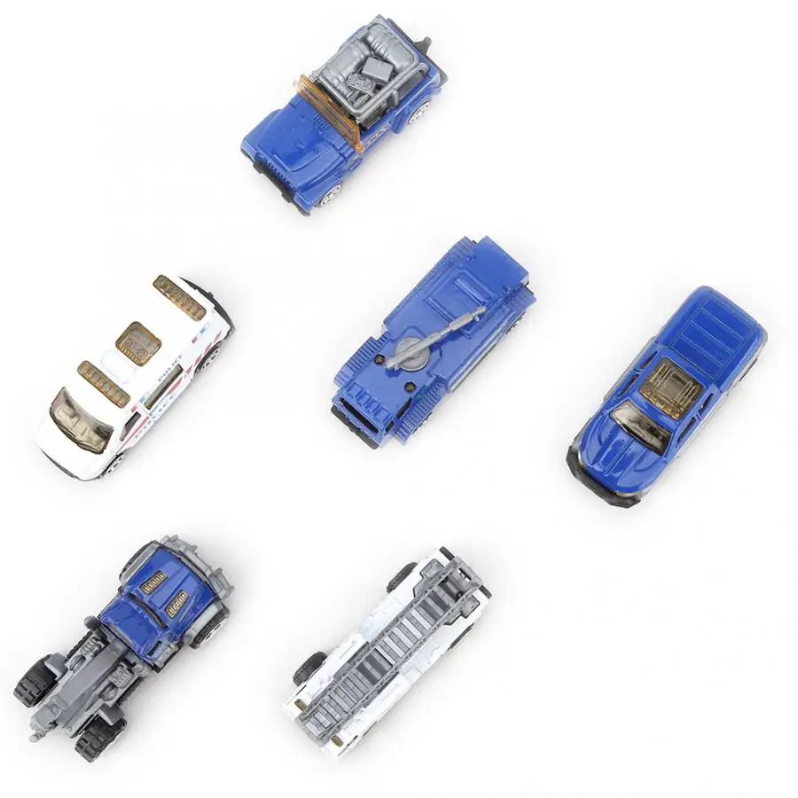 6 шт. модели машинок игрушки для детей Моделирование сплава полицейская игрушка