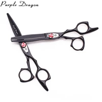 hair cutting scissors professional purple dragon 6 japanese 440c barber thinning scissors 9017 black adjustment tension screw