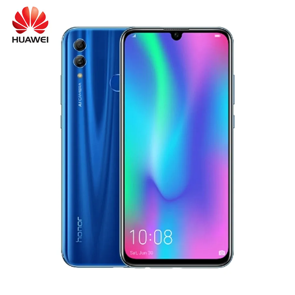 Honor 10 Lite Android 9,0 6,21 дюймов 3+ 64 Гб Смартфон 3400 мАч 24MP 3 камера мобильный телефон AI камера отпечатков пальцев Восьмиядерный