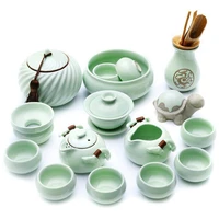 tea set kung fu tea cup ru ware simple ceramic teapot home tea drinking tureen office reception