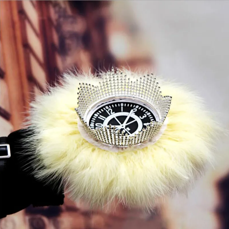 

Car Dashboard Anti-slip Mat Crown Diamond Feather Anti-skid Pad Car Center Console Decoration Cushion Pad Interior