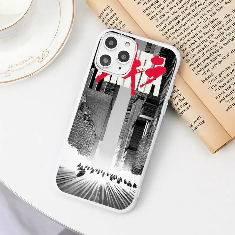 

Japanese Anime AKIRA Phone Case Candy Color White for iPhone 11 pro XS MAX 8 7 6 6S Plus X 5S SE 2020 XR