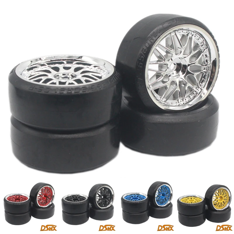 4 шт. RC 1:10 Дрифт Автомобильные пластиковые колесные диски и шины для HSP