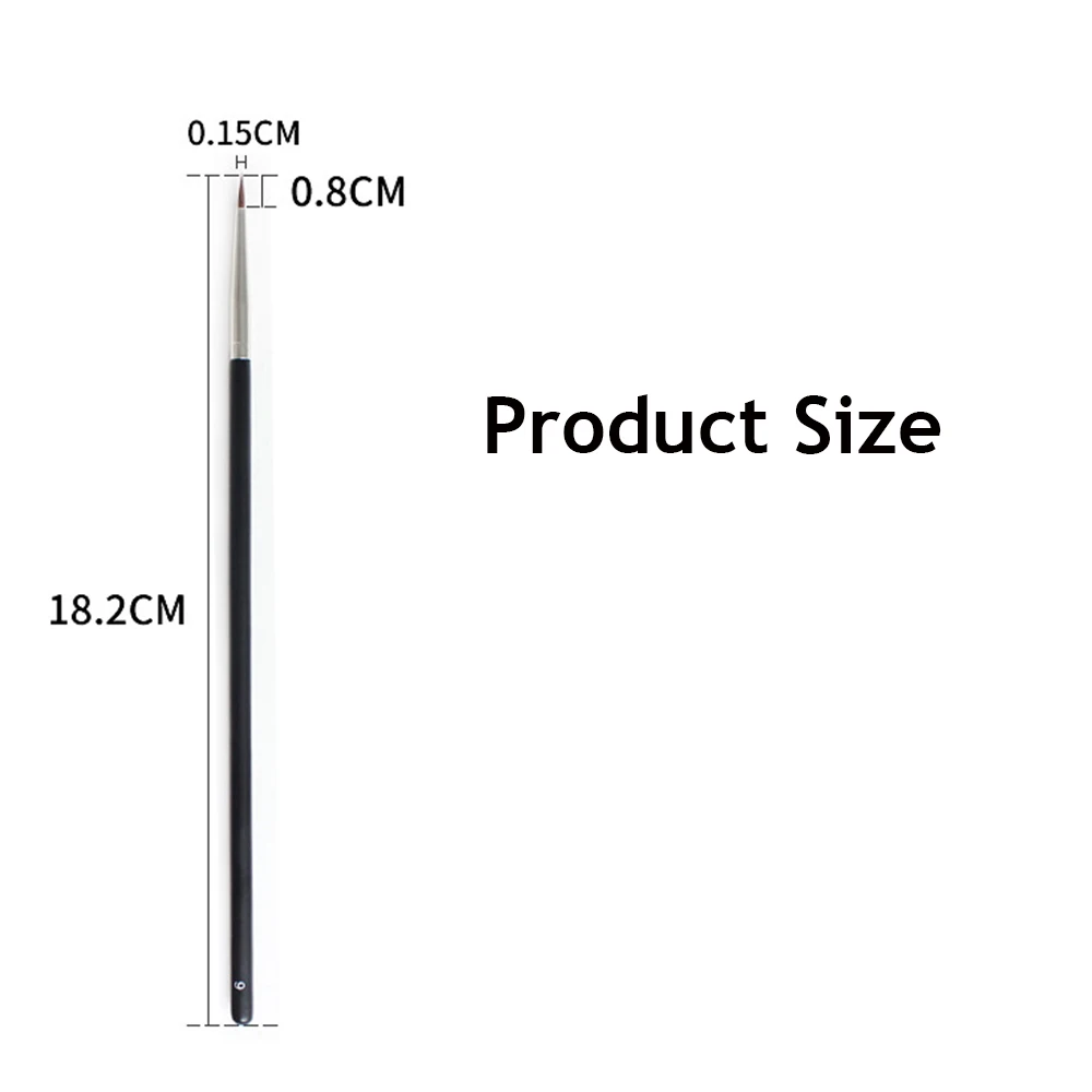 10 шт макияж перо для рисования кистью тонкая ручная роспись ручка нейлоновая