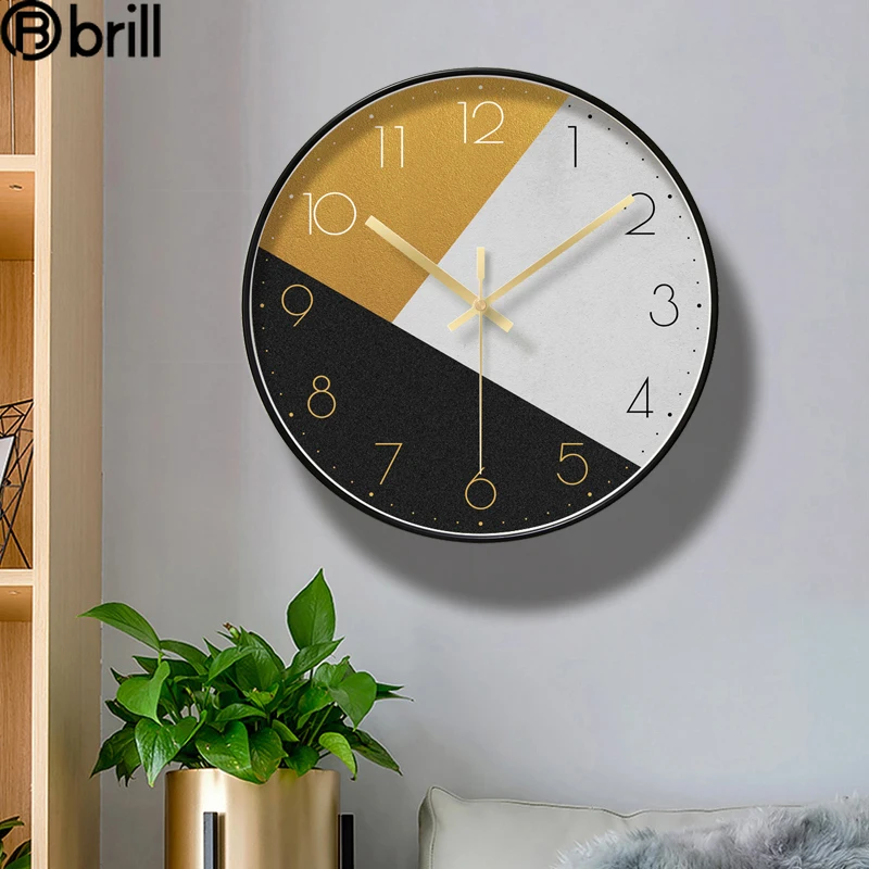 

Nordic Watch Wall Clock Modern Nordic Silent Creative Metal Clocks Wall Watches Home Decor Living Room Decoration Horloge Gift