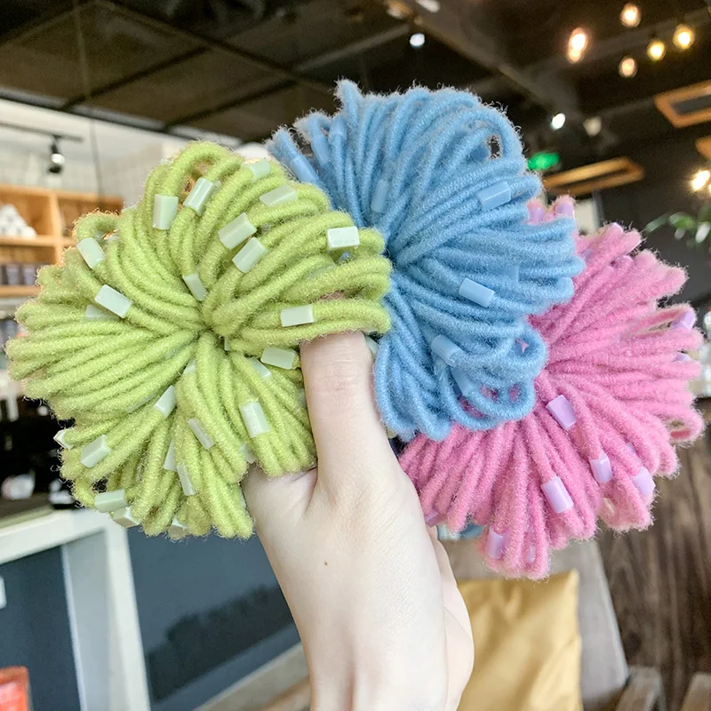 

SHUANGR 100pcs/Lot Head Rope Hair Accessories Girl Simple Hair Rope Korean High Elasticity Big Hair Ring Rubber Band Headdress