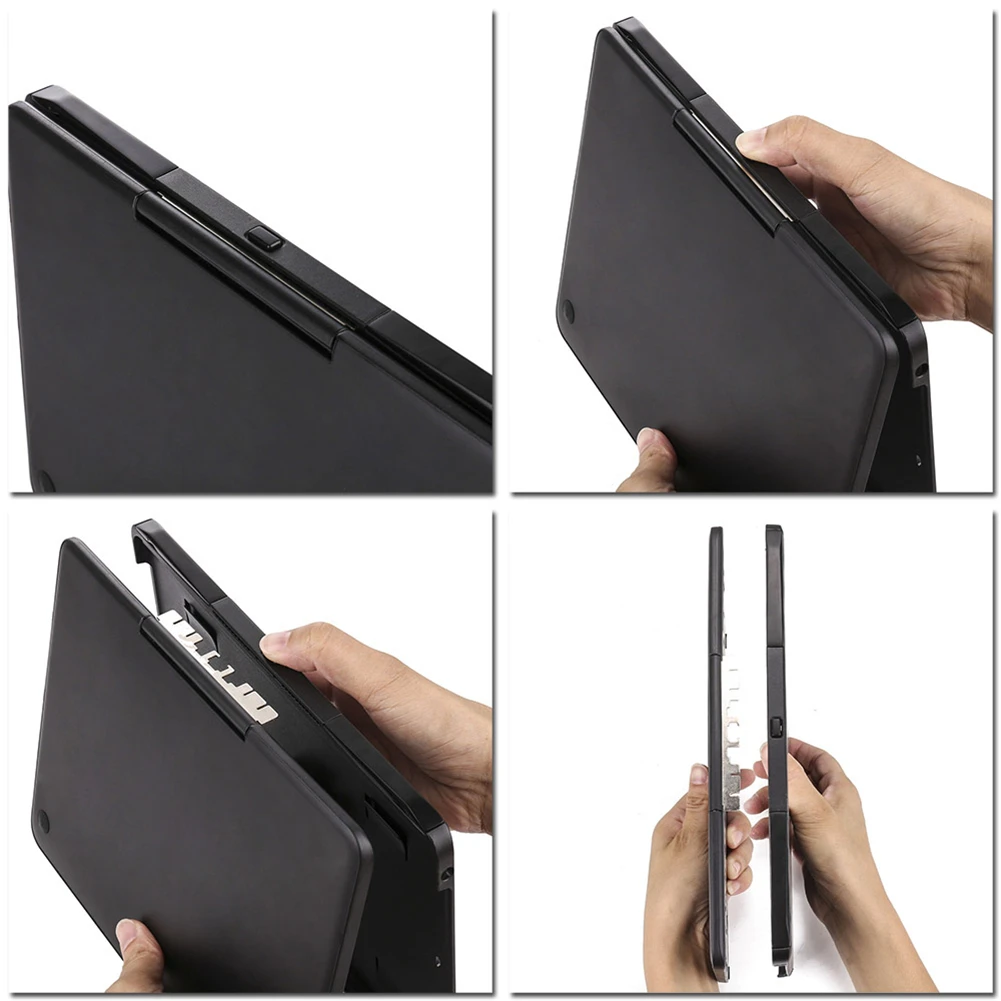 

For iPad 9.7 2017/ 2018/ Air1/ Air2/ Por 9.7 Shockproof Bracket Case Cover With Bluetooth Wireless Removable Backlight Keyboard
