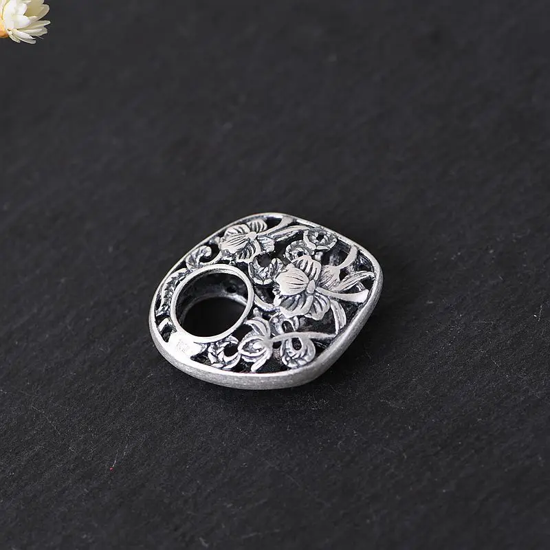 Женский кулон из серебра 990 пробы с полым цветком | Украшения и аксессуары