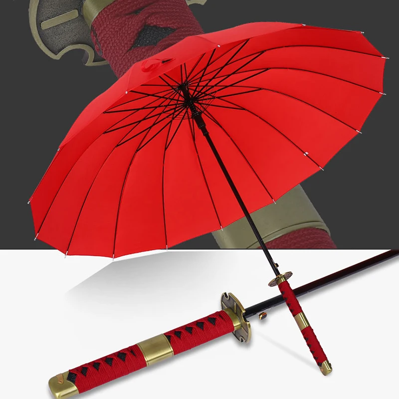 

Оригинальный японский зонт в стиле ниндзя, зонтик самурайского меча, мужские большие зонты, дождевой зонт для женщин и мужчин, Ветрозащитны...