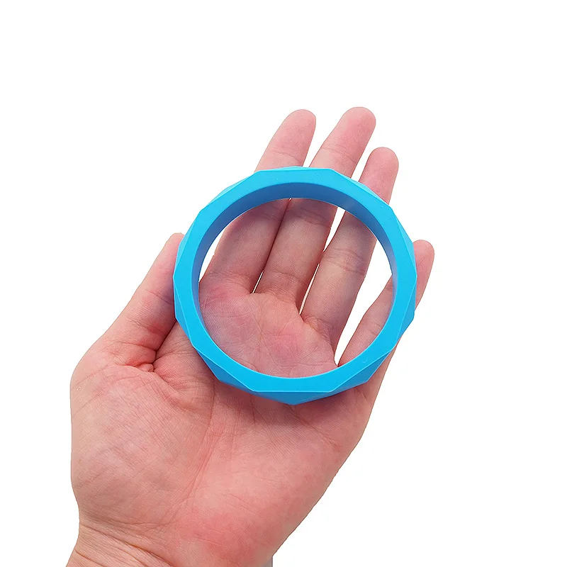 Chenkai 10 шт. BPA Бесплатный DIY силиконовый Прорезыватель для зубов браслет детский браслет зубное кольцо для ребенка сенсорная соска Жевательная Подвеска для игрушки подарок