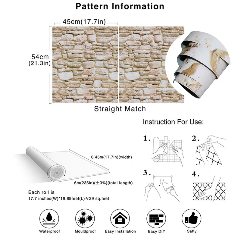 Самоклеящиеся обои для украшения дома