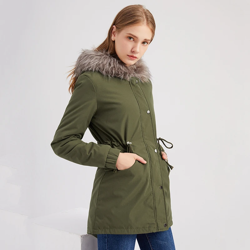 2020 зимняя утолщенная Женская хлопковая одежда повседневное Свободное длинное