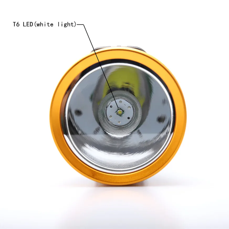 저렴한 T6 Led 휴대용 스포트 라이트 작업 빛 Usb 충전식 야외 Flashlightbuilt-in 배터리 휴대용 광부의 램프 모바일 전원