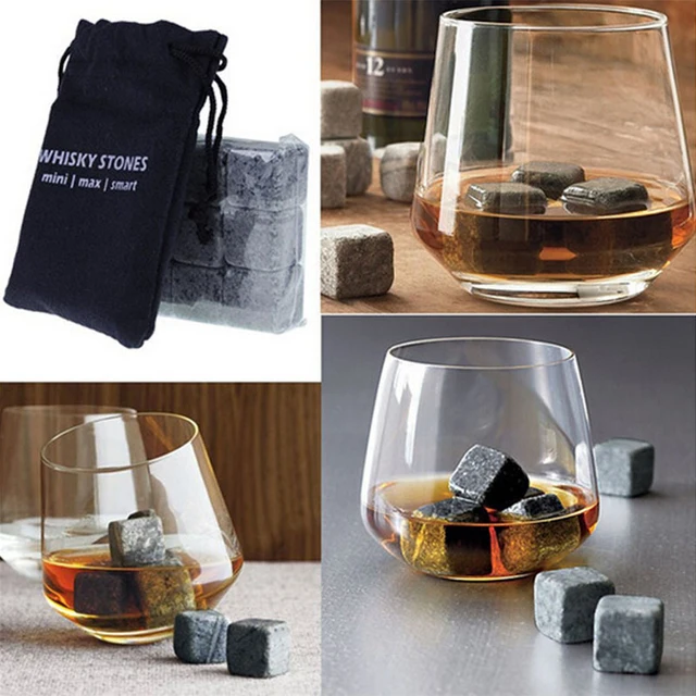 6pcs 9pcs Natural Whiskey Stones Sipping Ice Cube Whisky Stone Drinks Cooler Cubes Wedding Gift Favor Christmas Bar 8