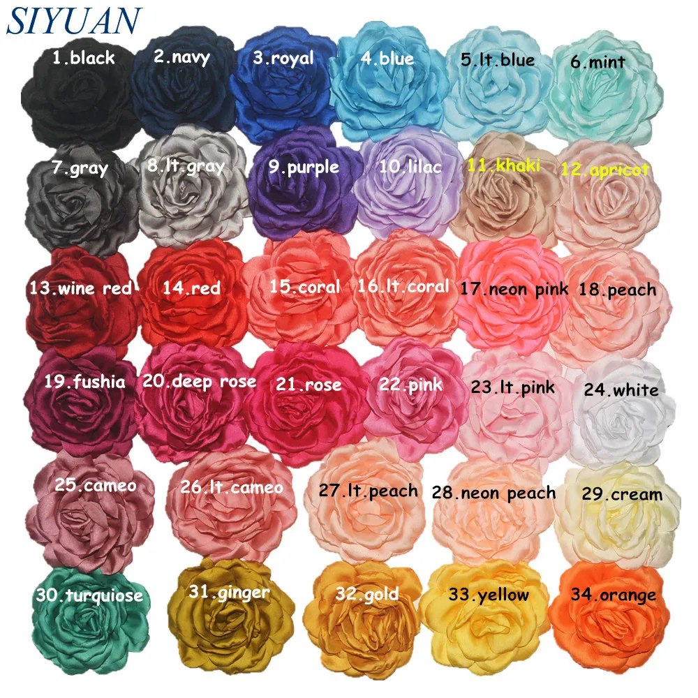 300 шт./лот оптовая продажа атласных цветов ручной работы аксессуары для волос TH240 |