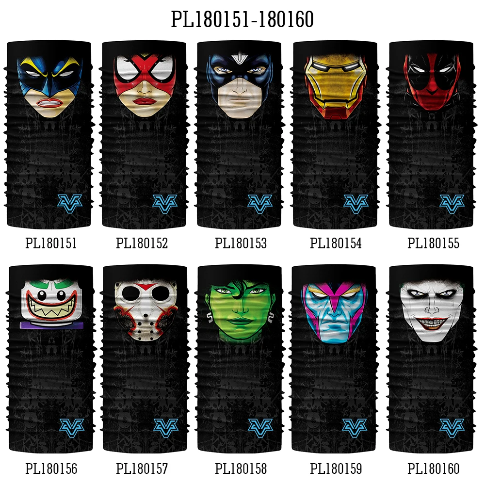 Безшовный шарф Deadpool бандана с изображением масок для лица мотоцикла велосипеда