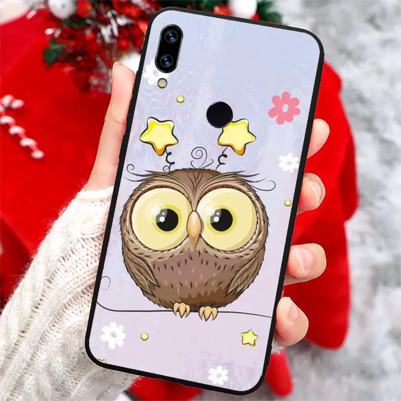 

kawaii Cartoon owl Animal Phone Case For Xiaomi Redmi note 7 8 9 t k30 max3 9 s 10 pro lite