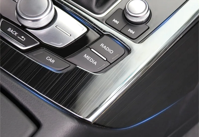 Автомобиль Стайлинг двери панели декоративные крышки отделка для Audi A6 C7 2012-18 салон, Торпедо переключения передач рамочные полосы вентиляционные отверстия наклейки