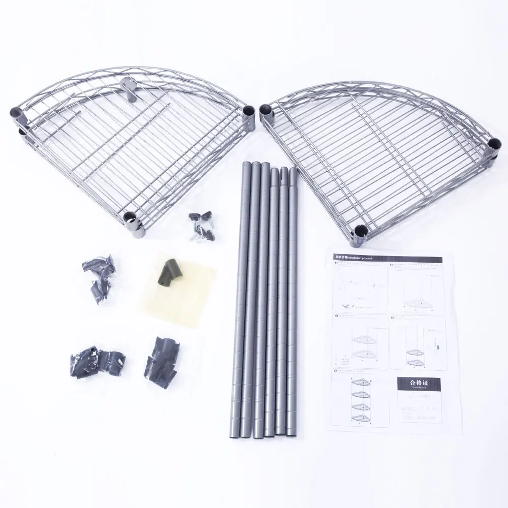 УГЛОВАЯ 4 ярусная проволочная полка для хранения Домашний Органайзер склад США