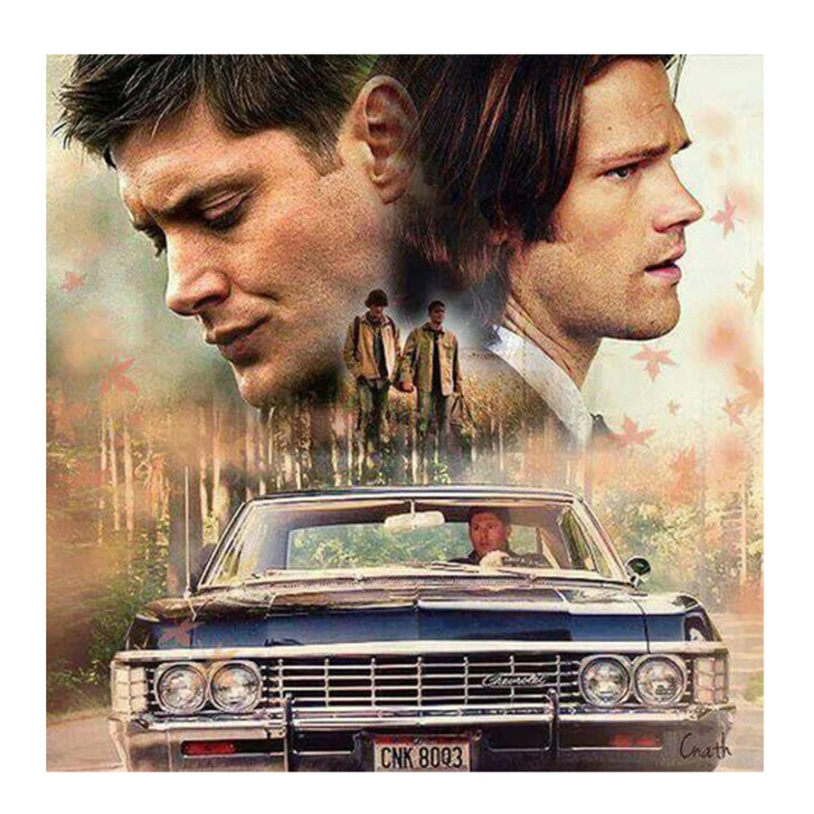 

Supernatural Poster 5d DIY Diamond Embroidery car Diamond Painting Cross Stitch Full Square Drill Mosaic Decoration Gift