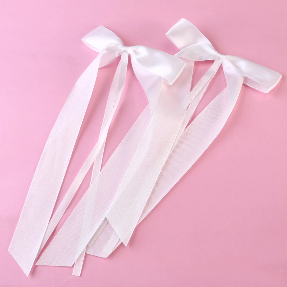 

OUNONA 50pcs Silk Ribbon Bows Bow-knot Wedding Cars End Gift Wrap Floristry Wedding Favor Party Decoration