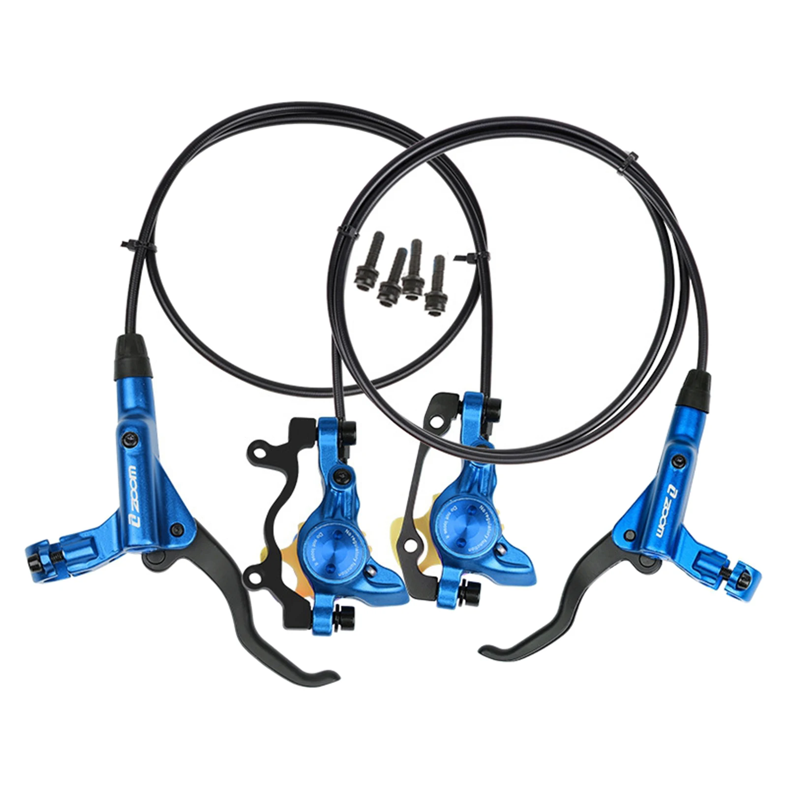 

MTB Mountain Bike Hydraulic Disc Brakes Levers Front Rear Caliper Set Hose