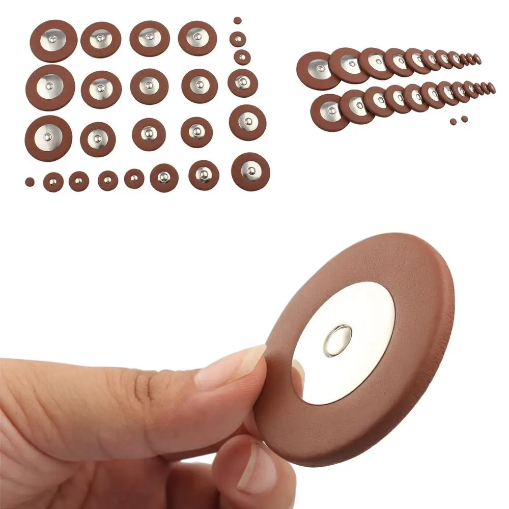 

26pcs/lot Brown Saxophone Sax Leather Pads Replacement For Alto Saxophone Woodwind Instruments Accessories