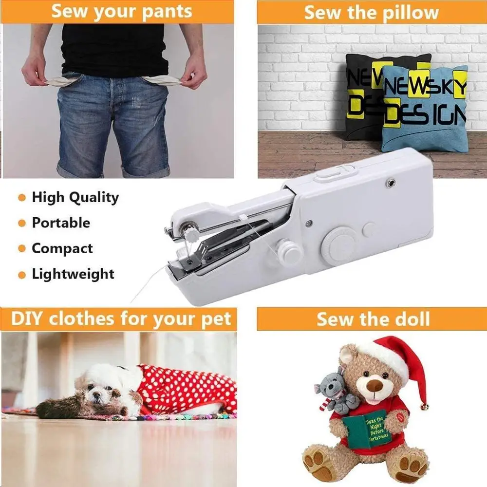 Мини швейная машина ручной стежок портативный Электрический Хо использовать