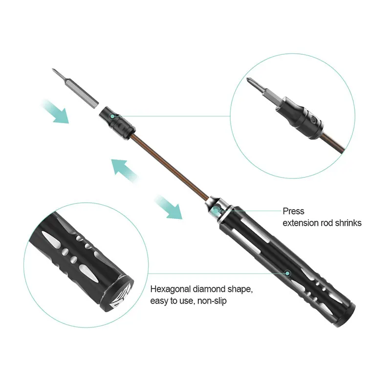 Отвертка 24 В 1 Hex P2 P5 Y-образные наконечники Phillips Torx для Macbook ПК телефона игровой