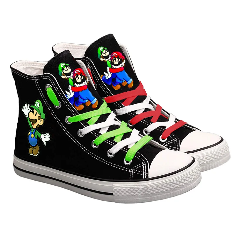 

Cute Super Mario Printed Sneakers Shoes Women Men Canvas Shoes Cartoon Casual Shoes Teenagers Student Boy and Girl Sports Shoes