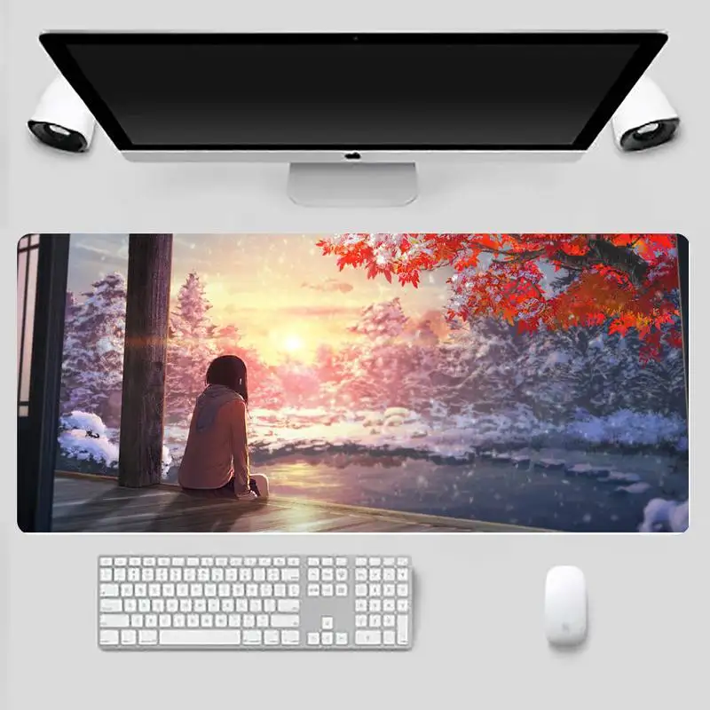 

Anime beautiful Scenery Office Mice Gamer Soft Desk Table Protect Game Office Work Mouse Mat pad X XL Non-slip Laptop Cushion