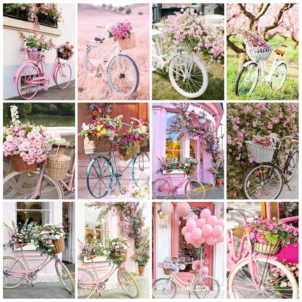 

MomoArt Алмазная картина полный квадратный велосипед 5D DIY алмазная вышивка пейзажная мозаика наборы домашний декор ручной работы хобби подаро...