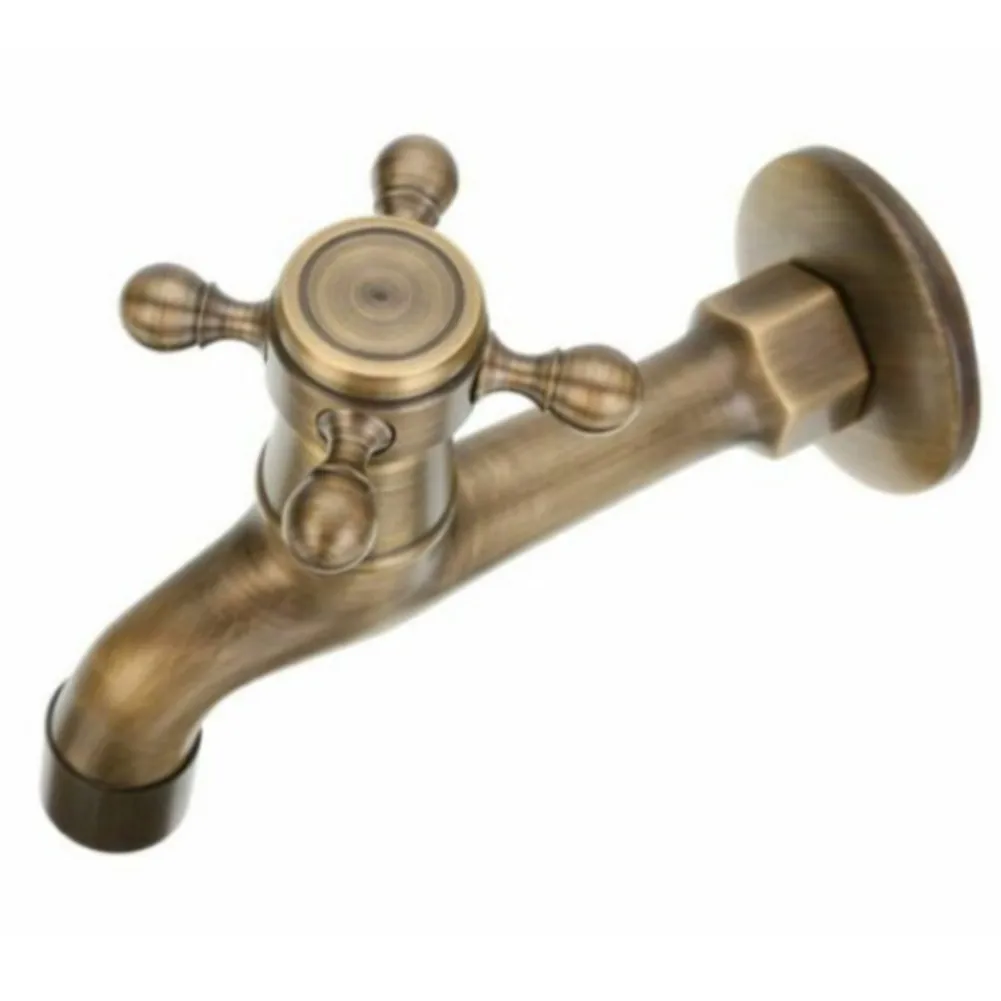 

Wall Mounted Faucet Brass Retro Faucet Decorative Outdoor Garden Faucet Washing Machine Mop Luxury Antique Faucet Single Faucet