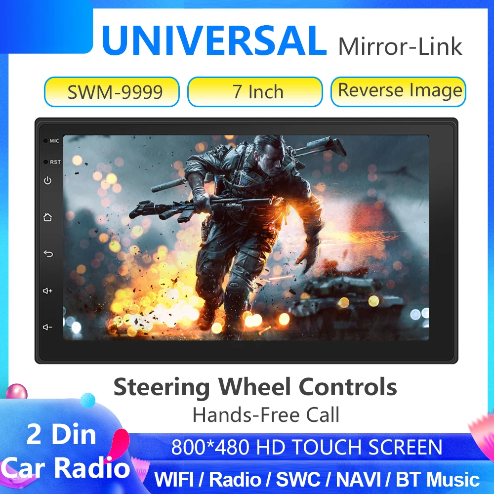 AUSEK 2din автомобильный Радио Android мультимедийный плеер авторадио 2 Din 7