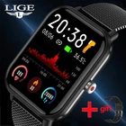 Смарт-часы LIGE мужские водонепроницаемые с поддержкой Bluetooth и сенсорным экраном