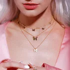 Новое ожерелье 2020 чокер с бабочкой ожерелье с подвесками из искусственной кожи ожерелья для женщин ювелирные изделия оптовая продажа ожерелья