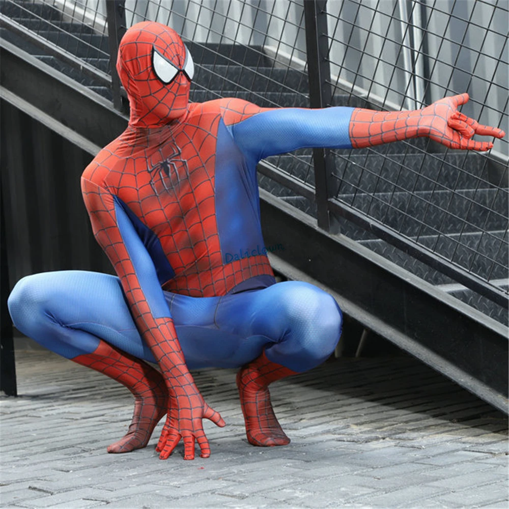 High Quality Amazing Miles Morales Suit Adults Kids Peter Parker Superhero Cosplay Costume Full Bodysuit Jumpsuit Zentai Suit